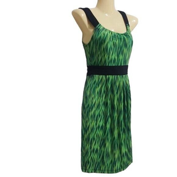 AB Studio Dress‎ Green & Black Sleeveless Size XS - Picture 4 of 7
